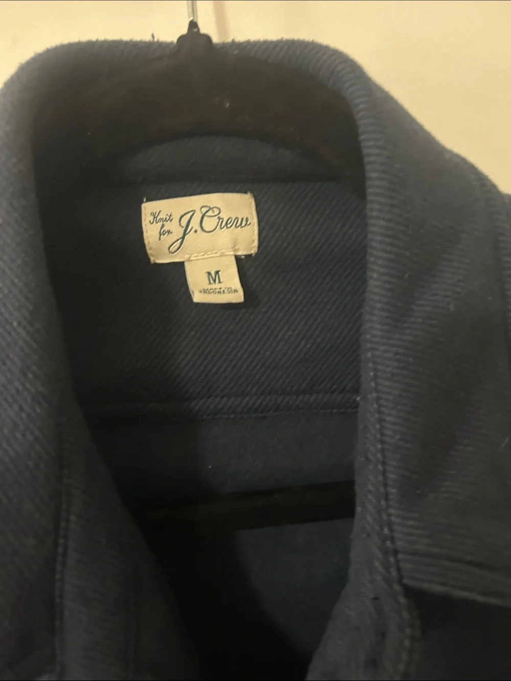 J. Crew Navy Button-Up Shirt Jacket